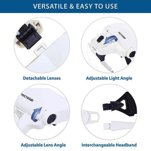 LED Headband Glasses Magnifier