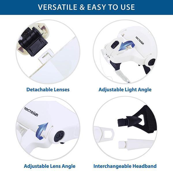 LED Headband Glasses Magnifier