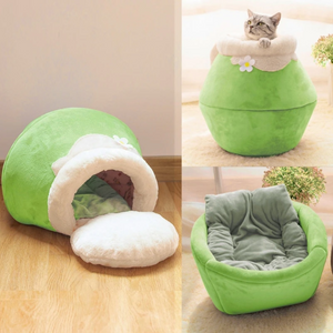 CozyPot - 3 In 1 Transforming Cave and Bed Cat Cushion