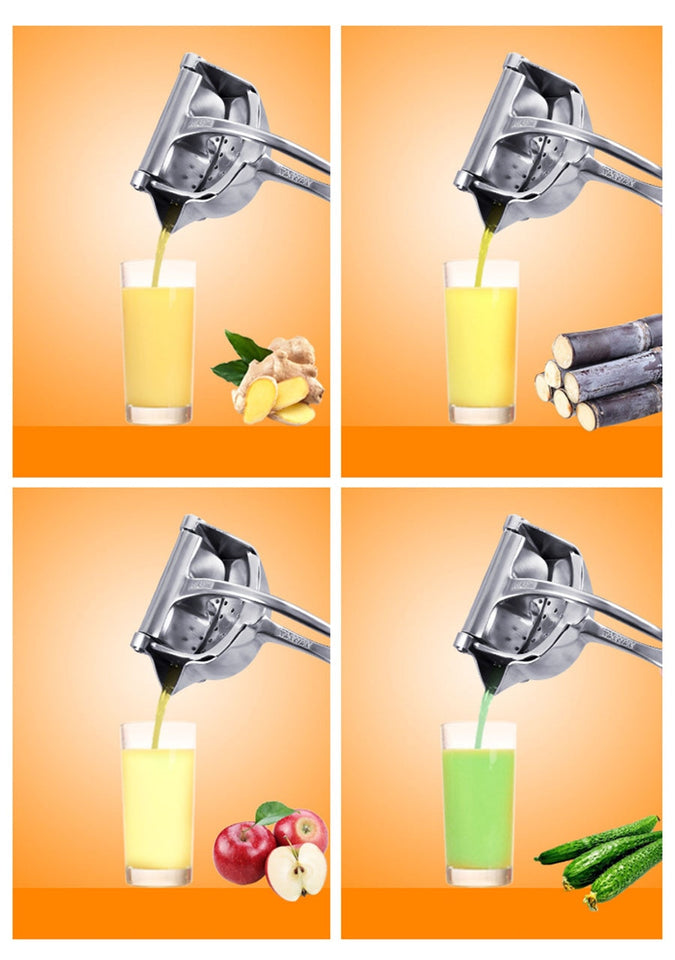 Zelarama Manual Fruit Juicer - Stainless Steel Lemon, Orange, Fresh Juice Hand Extractor