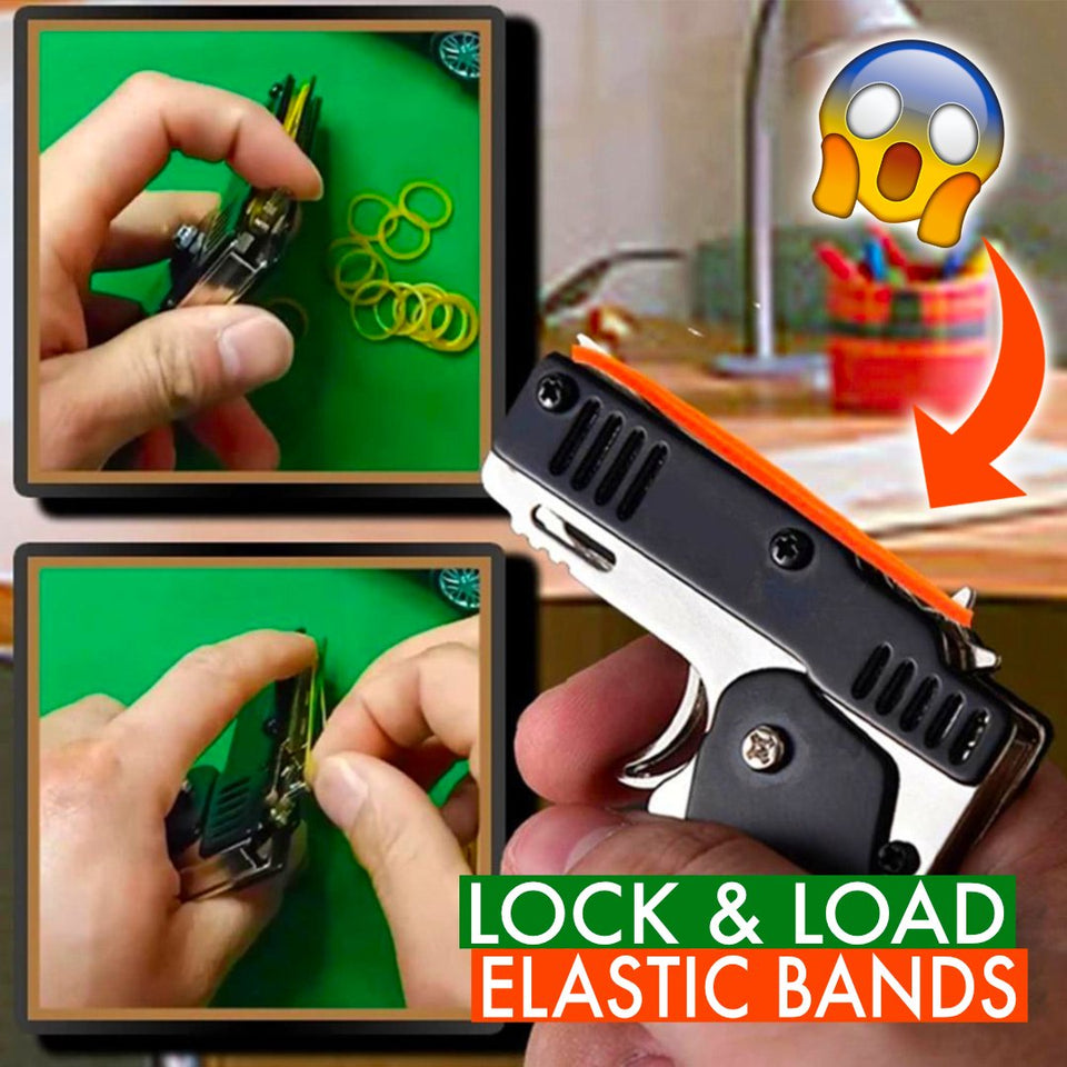 FoldSlingo - Folding Rubber Band Gun Military Keychain