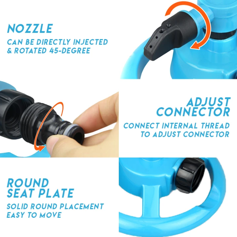 AquaLawn - Automatic 360° Rotating Garden Sprinkler