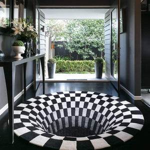 3D Vortex Portal Carpet Optical Illusion
