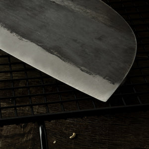 Zelarama Serbian Chef's Knife - Handmade Hardened Carbon Steel Blade for Meat, Fish Veggies