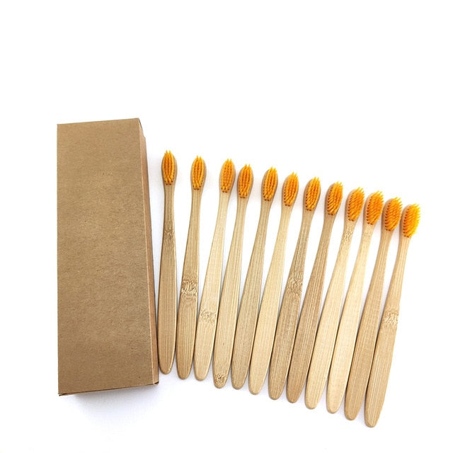 12 Pack Eco Friendly Bamboo Toothbrush
