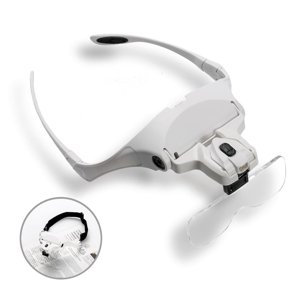 LED Headband Glasses Magnifier
