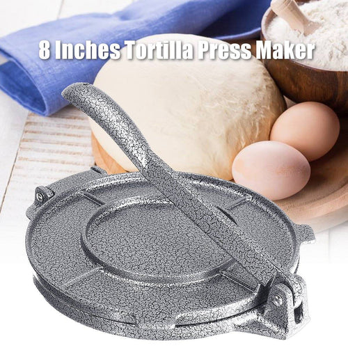 Zelarama Tortilla Press Maker - Heavy-Duty Cast Aluminum Snack Maker for Home and Business