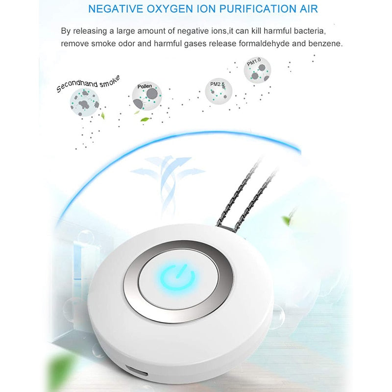 Personal Mini Air Necklace - Wearable Ionic Air Purifier