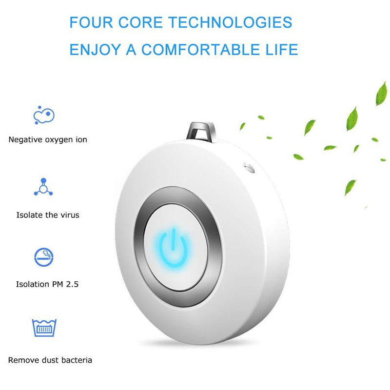 Personal Mini Air Necklace - Wearable Ionic Air Purifier