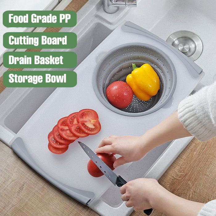 3-In-1 Over The Sink Cutting Board