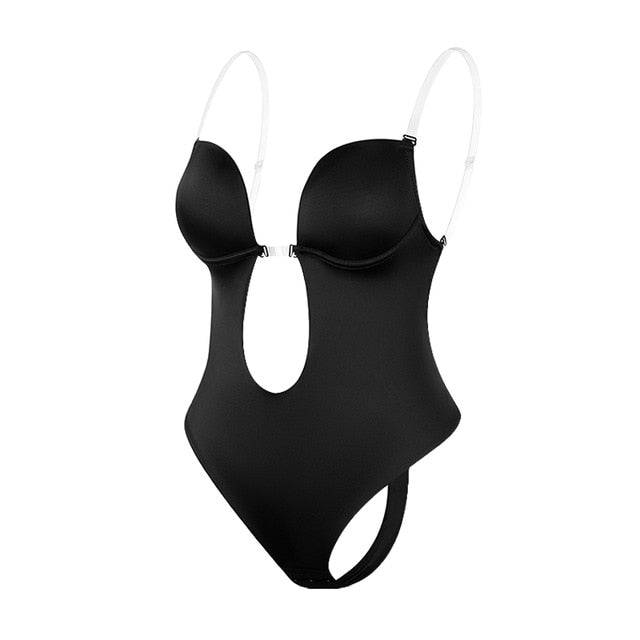 V-Neck Backless U Plunge Thong