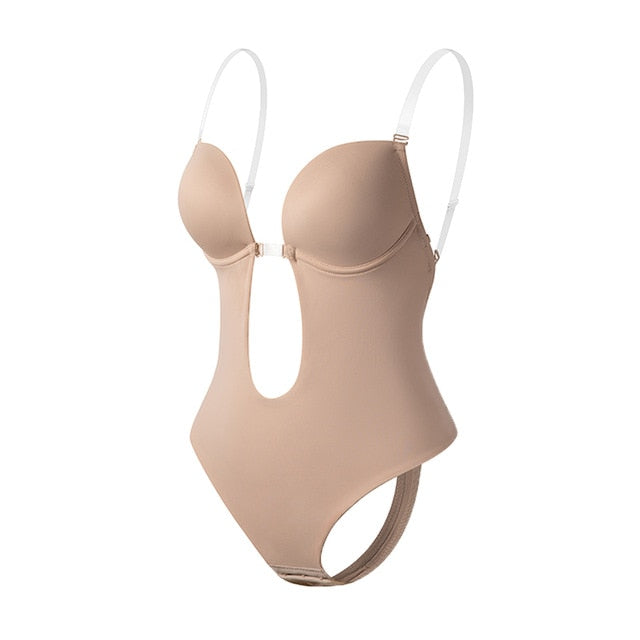 V-Neck Backless U Plunge Thong