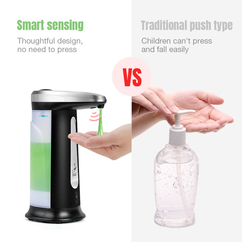 Zelarama Automatic Soap Dispenser - No-touch Sanitizer and Lotion Container for Home and Bath
