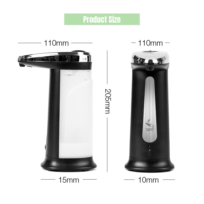 Zelarama Automatic Soap Dispenser - No-touch Sanitizer and Lotion Container for Home and Bath
