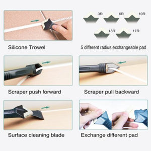 CaulkScraper - 3-In-1 Silicone Caulking Tool