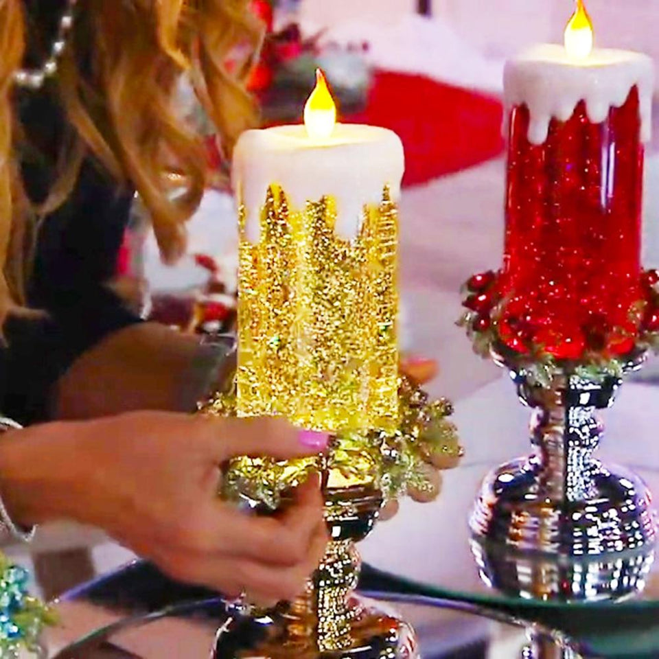 CandleSpark - Color Changing LED Water Candle With Glitters