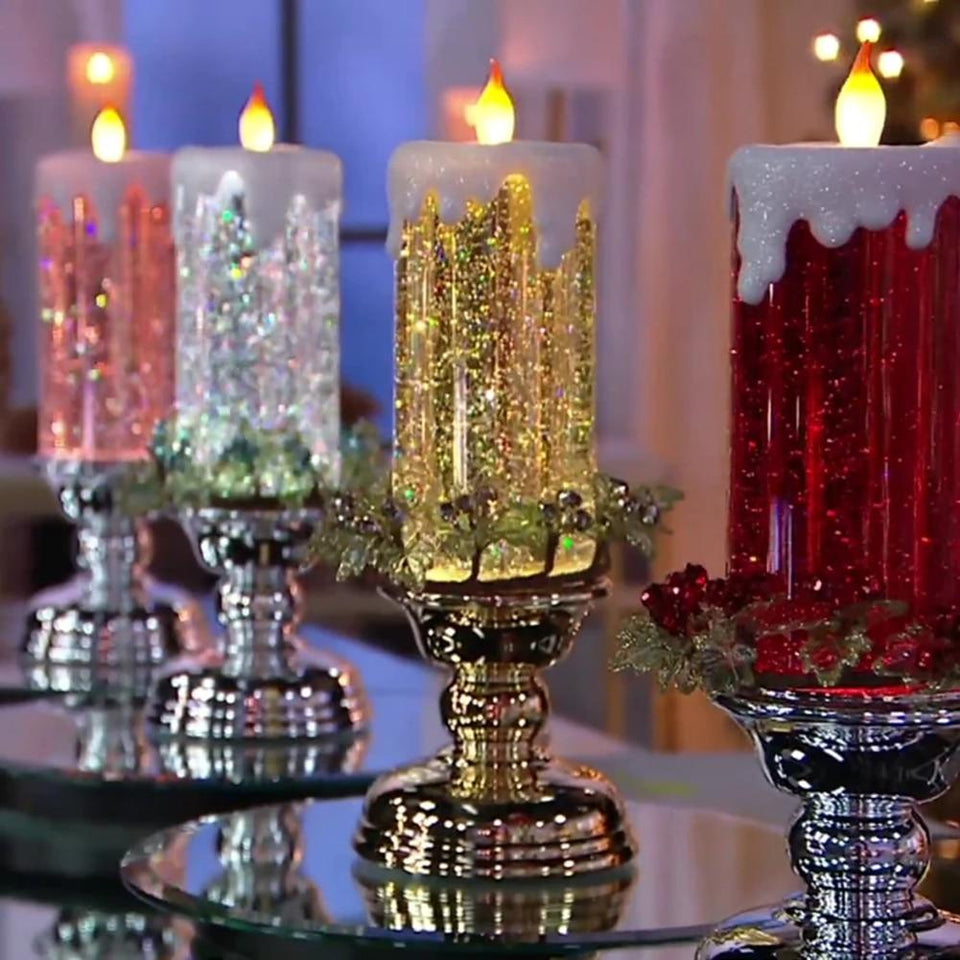 CandleSpark - Color Changing LED Water Candle With Glitters
