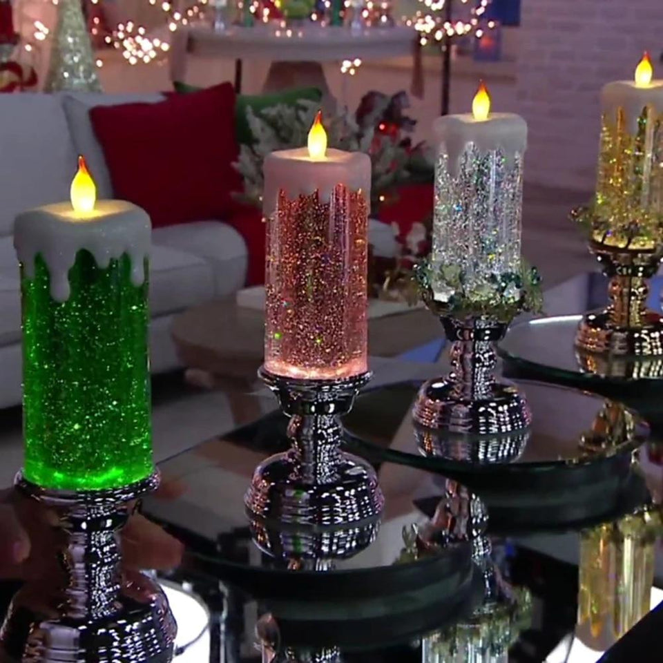 CandleSpark - Color Changing LED Water Candle With Glitters