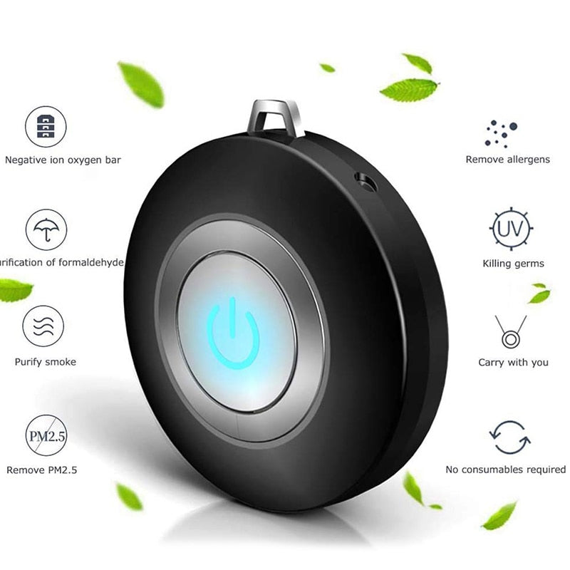 Personal Mini Air Necklace - Wearable Ionic Air Purifier