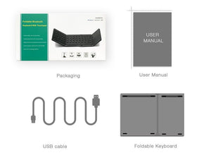 KeyFold - Foldable Wireless Bluetooth Keyboard With Touchpad
