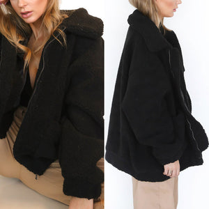 Women's Lamb Wool Faux Fur Coat